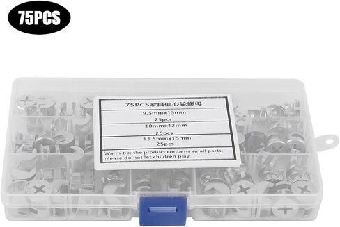 و sturdy 75pcs Cam Nut Furniture Nut Grheric Nut Set 3 in 1 Connector Hardware Tools for Panel and Office Furniture in Saudi Arabia