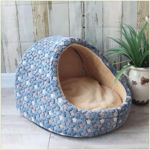 Pet Nest Pet Dog House Soft Cozy Pet Sleeping Bed Small Medium Dogs Cats Foldable Removable Puppy Nest Portable Kennel Pet Washable Small Pet Bed(Gray,Large) in Saudi Arabia