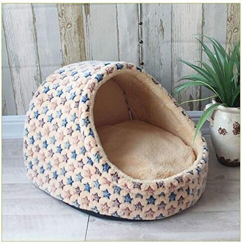 Pet Nest Pet Dog House Soft Cozy Pet Sleeping Bed Small Medium Dogs Cats Foldable Removable Puppy Nest Portable Kennel Pet Washable Small Pet Bed(Gray,Large) in Saudi Arabia