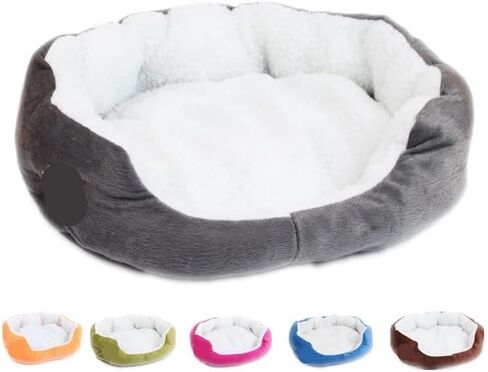 Pet Nest Super Soft Dog Bed Plush Cat Mat Christmas Small and Large Size Lambswool Kennel Bichon Pet Bed Mat Washable Small Pet Bed(Green,50x40cm) in Saudi Arabia