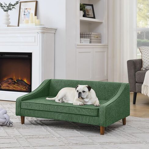 Medium And Large Dog Sofa Modern Dog Sofa Bed Breathable Pet Sofa Orthopedic Dog Bed Washable Pet Sofa With Backrest And Armrests Comfortable Pet Furniture Indoor And Outdoor Use Great For Dogs And Ca in Kuwait