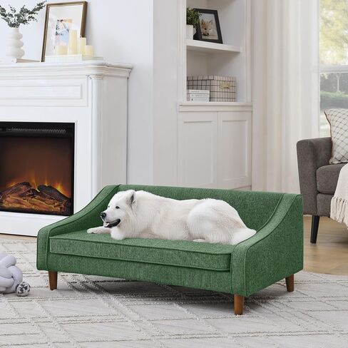 Medium And Large Dog Sofa Modern Dog Sofa Bed Breathable Pet Sofa Orthopedic Dog Bed Washable Pet Sofa With Backrest And Armrests Comfortable Pet Furniture Indoor And Outdoor Use Great For Dogs And Ca in Kuwait