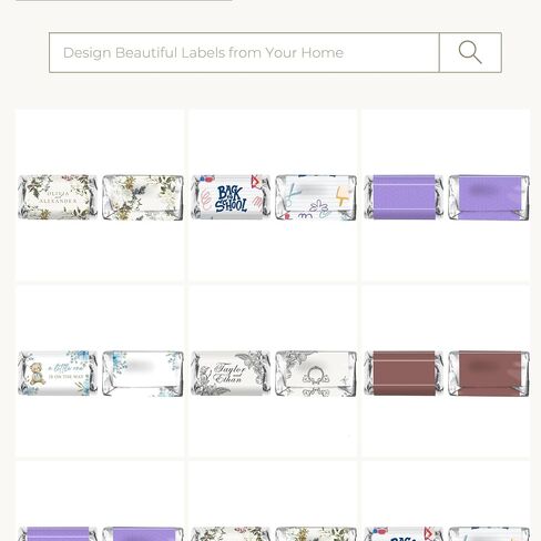 180 Mini Candy Bar Labels, 2.5 x 1.563 in. - Uncoated White for Inkjet and Laser Printers in Saudi Arabia