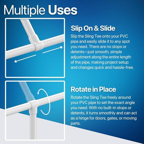 Formufit F112ste-WH-4 Slip Tee PVC Fitting ، درجة الأثاث ، الحجم 1-1/2 "، أبيض (حزمة 4) in Kuwait