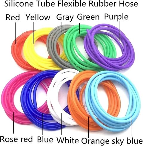 Colorful Inner Diameter 2 3 4 5 mm Flexible Rubber Hose Soft Drink Pipe Water Connector For Beer/Wine(Orange,3 METER_OD 6XID 4MM) in Saudi Arabia
