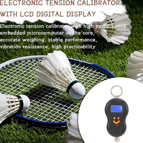 Electronic Tension Calibrator, LCD Digital Display Tennis String Tension Calibrator Shakeproof Badminton String Tension Calibrator for Tennis Badminton Sports in Saudi Arabia