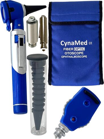 Cynamed Otoscope - Ear Scope with Light, Ear Infection Detector, Both Adult and Pediatric Disposable Specula Tips (Gray) in Saudi Arabia
