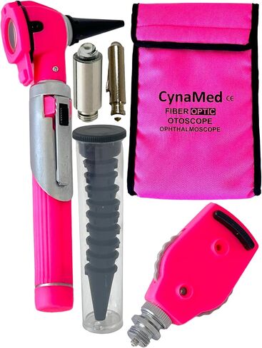 Cynamed Otoscope - Ear Scope with Light, Ear Infection Detector, Both Adult and Pediatric Disposable Specula Tips (Gray) in Saudi Arabia
