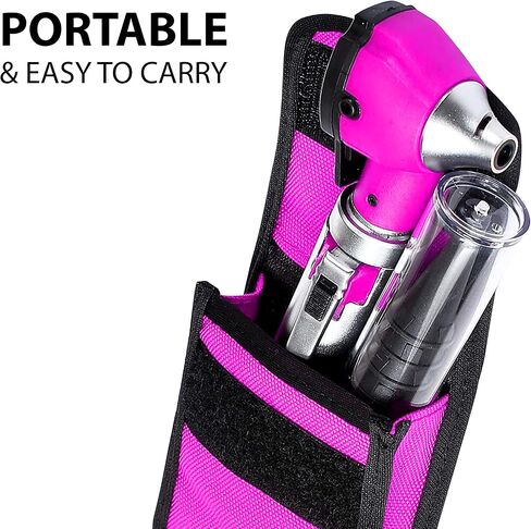 SURGICAL ONLINE Fiber Optic Mini Otoscope Rainbow Many Colors - Pocket Otoscope with Case ENT Diagnostic Set w/Extra Bulb Included (Magenta) in Saudi Arabia