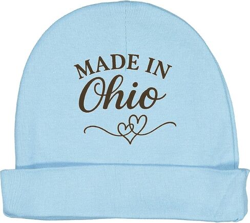 inktastic Made in Ohio Heart Design Baby Beanie Hat in Saudi Arabia