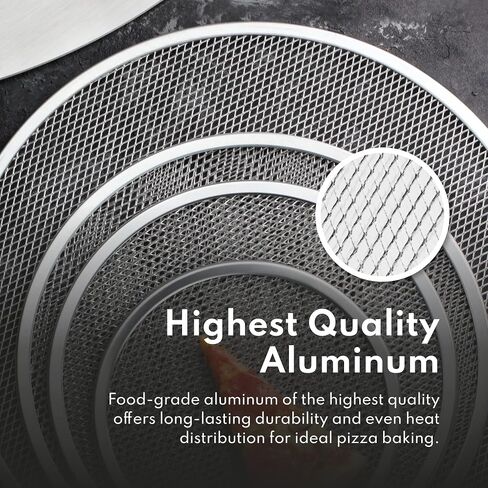 New Star Foodservice Restaurant-Grade Aluminum Pizza Baking Screen, Seamless (14-Inch (Pack of 6)) in Saudi Arabia