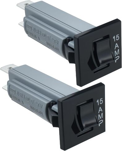 2 PCS W28-XQ1A-15 قاطع الدائرة ، 15 أمبير 1 القطب في فتيل قاطع الدائرة الحرارية (125/250VAC ، 50VDC مصنفة) in Kuwait