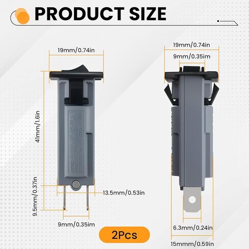 2 PCS W28-XQ1A-15 قاطع الدائرة ، 15 أمبير 1 القطب في فتيل قاطع الدائرة الحرارية (125/250VAC ، 50VDC مصنفة) in Kuwait