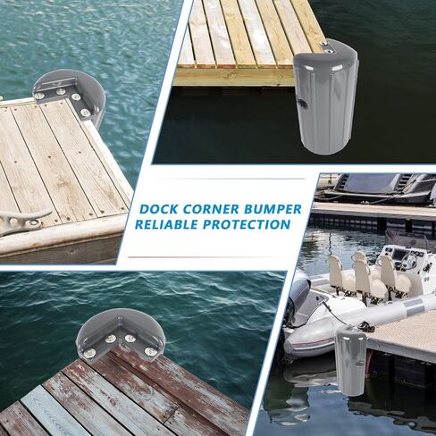 Dock Corner Bumpers,Boat Dock Bumper,Corner Dock Bumper Fenders,Dock Bumpers Marine,Boat Dock Bumpers for Edging,Includes Mounting Hardware(1/2Pack) in Kuwait