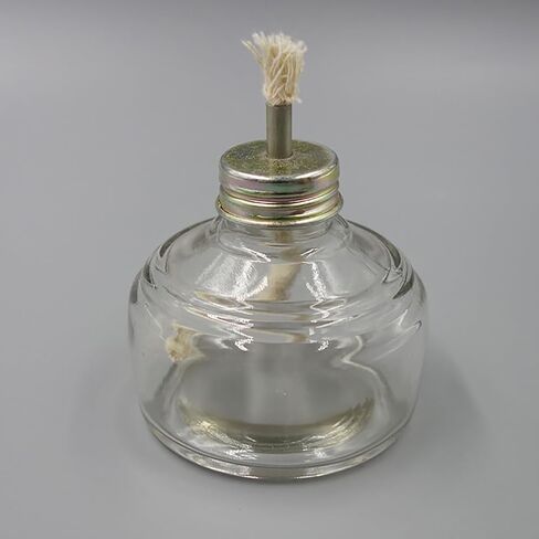 GSHLLO 150ml Glass Burner Lamp Lab Bunsen Burner Chemistry Alcohol Lamp Dental Heating Equipment with Wick and Metal Cap for Household Camping in Saudi Arabia