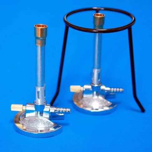 Lab Bunsen Burner, Air & Gas Adjustment with Flame Stabilizer for Natural Gas & Propane & Lab Heating in Kuwait