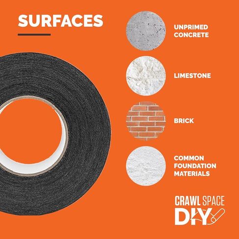 CrawlSpace-DIY - Butyl Sealant Tape - 1.5" x 100' - Home Repair Seal Tape, Butyl Rubber for Boat Sealing RV Sealant Tape Vapor Barrier Window, Glass Roof Patching - Waterproof in Kuwait