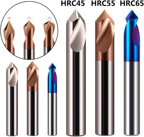 120 درجة عدادات شارع الحفر بت 1pcs (اللون: كربيد HRC65 ، الحجم: 12x75 (120 درجة)) in Kuwait
