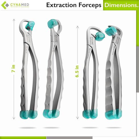 Dental Extraction Forceps Molar Atraumatic Tooth Extraction Kit Dental Instruments Standard Series Dentistry Handpiece Set of 4 Pieces with Free Bumpers in Saudi Arabia