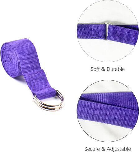 2 Yoga Blocks Supportive Accessories including 2 Knee Pads, 2 With Strap To Put Less Weight On Wrists, 1 Muscle Massage Roller, 2 Pair of Non-Slip Pilates Socks, 1 GYM Bag, Durable Versatile Yoga Brick Exercise Set of 10 in Saudi Arabia