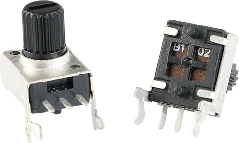 20pcs RV09 Potentiometer الأفقي 7.5mm 0932 مقاوم قابل للتعديل 100 كيلو كات 1K 20K 2K 500K 50K 5K 3PIN POTENTIOMETERS KIT (500K OHM) in Saudi Arabia