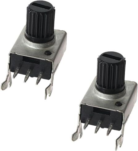 20pcs RV09 Potentiometer الأفقي 7.5mm 0932 مقاوم قابل للتعديل 100 كيلو كات 1K 20K 2K 500K 50K 5K 3PIN POTENTIOMETERS KIT (500K OHM) in Saudi Arabia