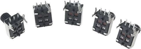 20pcs RV09 Potentiometer الأفقي 7.5mm 0932 مقاوم قابل للتعديل 100 كيلو كات 1K 20K 2K 500K 50K 5K 3PIN POTENTIOMETERS KIT (500K OHM) in Saudi Arabia