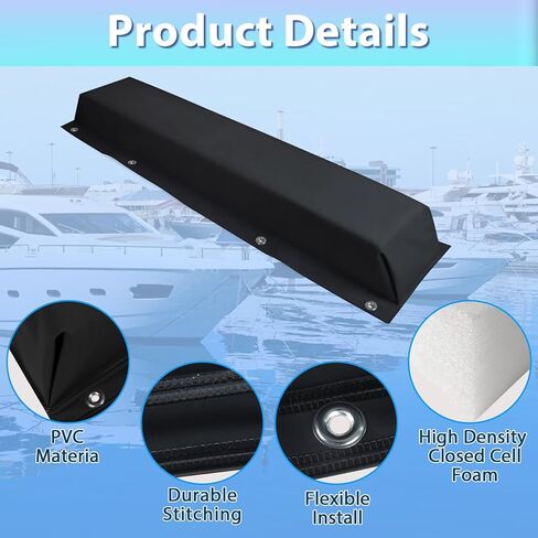 Boat Dock Bumpers, 17"/36"/48"/58"/72" Dock Fenders Bumpers, Dock Pole Bumpers, Piling Bumpers Marine for Dock Edging, Piling, Horizontal Deck, Vertical Poles, or Pier Fenders in Kuwait