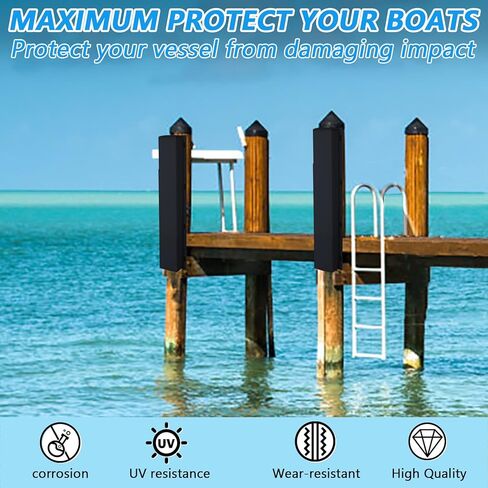 Boat Dock Bumpers, 17"/36"/48"/58"/72" Dock Fenders Bumpers, Dock Pole Bumpers, Piling Bumpers Marine for Dock Edging, Piling, Horizontal Deck, Vertical Poles, or Pier Fenders in Kuwait