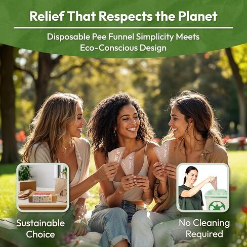 Pee Funnel for Women, Disposable Female Urinal Stand to Pee, 20 CT | Patented leak-proof disposable recyclable design for travel & camping essentials airplane road trips cruise glamping outdoors in Kuwait