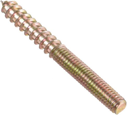 TOP-VIGOR 12Pcs M5x25mm Hanger Bolts, Double Headed Bolts Self Tapping Screw, Double Ended Dowel Screws, Screw Dowels Hanger, Threaded Lag Wood Screws and Machine Bolts for Wood Joint Furniture in Saudi Arabia