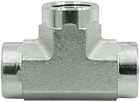 1/2" NPTF Female 3-Way Tee Joint Connector Pipe Thread Hydraulic Fitting in Saudi Arabia