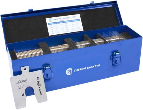 CGLTD Stainless Steel Slotted Shim Kit, Size B, 3" x 3" (Pack of 130) in Saudi Arabia