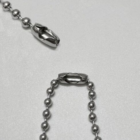32ft 304 Stainless Steel #10 Beaded Ball Chain with 10pcs Connectors, 4.5mm Replacement Bead Chain Cord for Dog Tag, Necklace Chain, Plumbing Applications in Kuwait