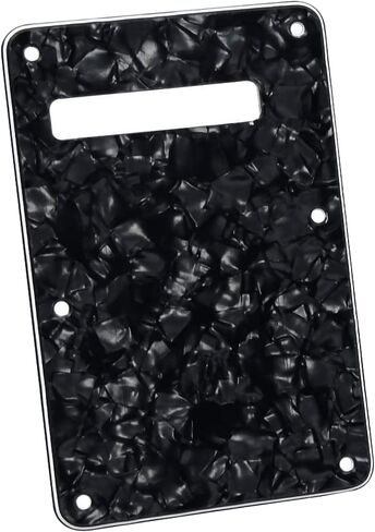 BexGears 11 Hole SSS Electric Guitar Pickguard Backplate with Screws for Guitar Parts (4Ply Black Pearl) in Kuwait