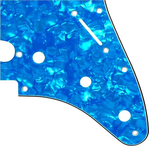 BexGears 11 Hole SSS Electric Guitar Pickguard Backplate with Screws for Guitar Parts (4Ply Black Pearl) in Kuwait
