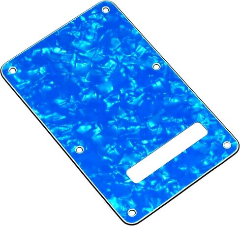 BexGears 11 Hole SSS Electric Guitar Pickguard Backplate with Screws for Guitar Parts (4Ply Black Pearl) in Kuwait