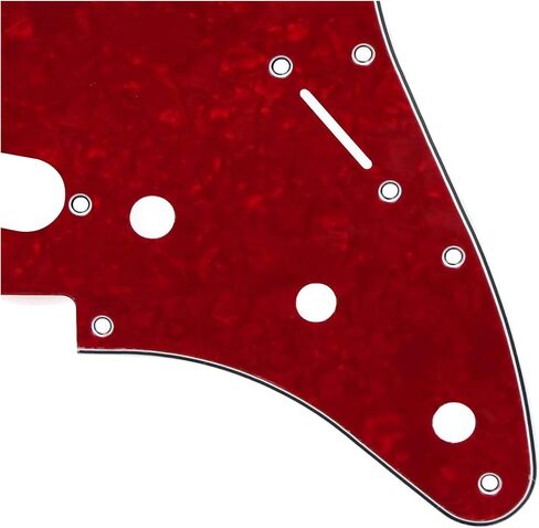 BexGears 11 Hole SSS Electric Guitar Pickguard Backplate with Screws for Guitar Parts (4Ply Black Pearl) in Kuwait