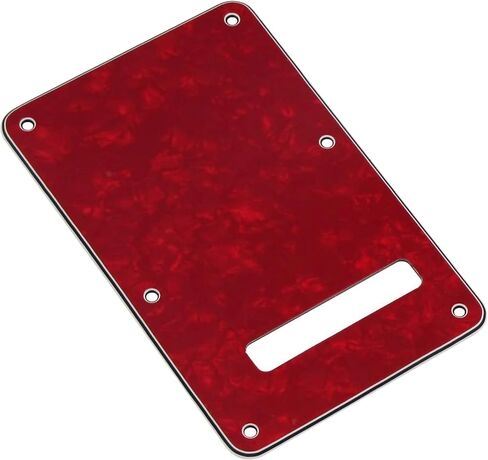 BexGears 11 Hole SSS Electric Guitar Pickguard Backplate with Screws for Guitar Parts (4Ply Black Pearl) in Kuwait