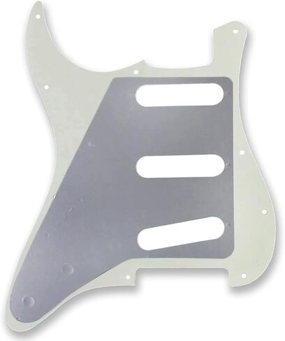 BexGears 11 Hole SSS Electric Guitar Pickguard Backplate with Screws for Guitar Parts (4Ply Black Pearl) in Kuwait