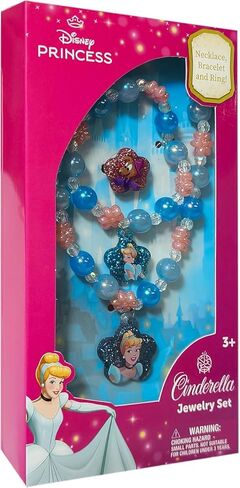 LUV لها Princesses Disney Cinderella Girls Girls Set - Dress Up 3 قطع صندوق مجوهر in Saudi Arabia