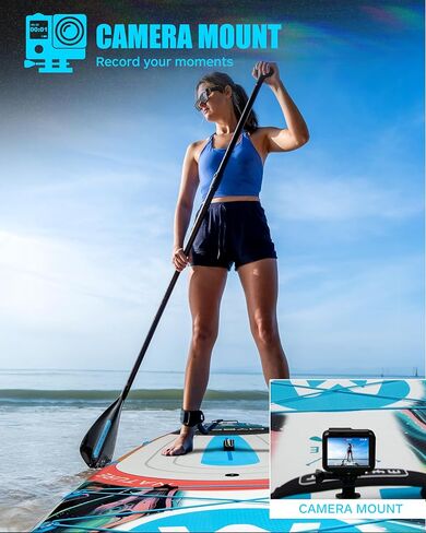 MyBoat 11'6 "x35" لوحة قابلة للنفخ ، سعة 450 رطلاً ، مستقرًا مميزًا لشخصين ، مبتدئين ، عائلة ، مع ملحقات SUP ، مضخة مزدوجة ، 3 زعنفة الإزالة ، حقيبة محمولة ، حقيبة جافة ، مقود أمان in Kuwait