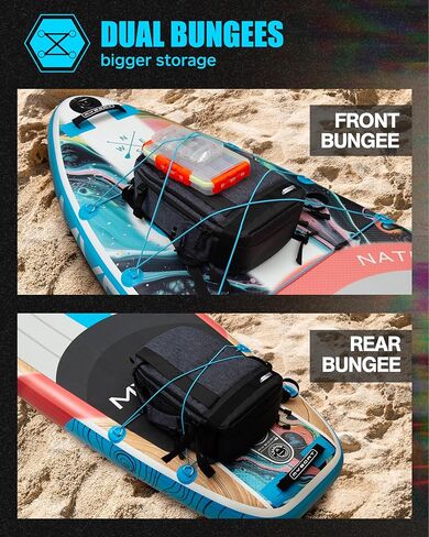 MyBoat 11'6 "x35" لوحة قابلة للنفخ ، سعة 450 رطلاً ، مستقرًا مميزًا لشخصين ، مبتدئين ، عائلة ، مع ملحقات SUP ، مضخة مزدوجة ، 3 زعنفة الإزالة ، حقيبة محمولة ، حقيبة جافة ، مقود أمان in Kuwait