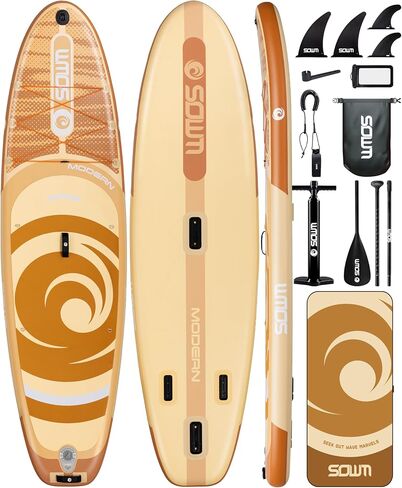 Inflatable Paddle Boards, Stand Up Paddle Board for Adults Youth of All-Round, 10'6'' x 33'' Extra Wide & No-Slip Sup for Yoga Fishing in Saudi Arabia