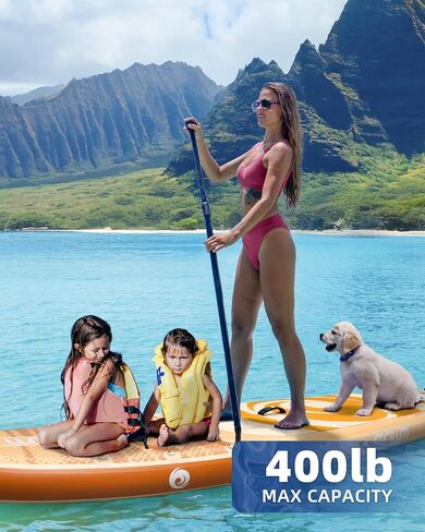 Inflatable Paddle Boards, Stand Up Paddle Board for Adults Youth of All-Round, 10'6'' x 33'' Extra Wide & No-Slip Sup for Yoga Fishing in Saudi Arabia