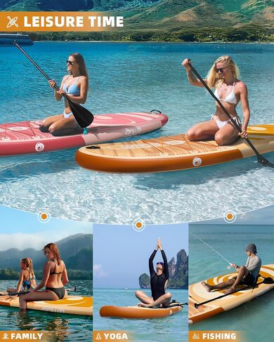 Inflatable Paddle Boards, Stand Up Paddle Board for Adults Youth of All-Round, 10'6'' x 33'' Extra Wide & No-Slip Sup for Yoga Fishing in Saudi Arabia
