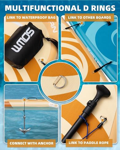 Inflatable Paddle Boards, Stand Up Paddle Board for Adults Youth of All-Round, 10'6'' x 33'' Extra Wide & No-Slip Sup for Yoga Fishing in Saudi Arabia