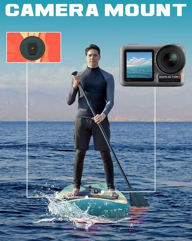 Inflatable Stand Up Paddle Boards - Extra Wide Fishing Paddleboard,Cool Design,Ultra Stable Standup SUP,15 D-Rings,5 Handles, Camera Mount,100L Backpack,10L Dry Bag, Youth/Adults in Saudi Arabia