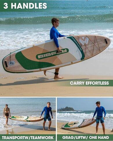 Bigfly قابلة للنفخ قابلة للوقوف Paddle Board 11 '*34 "*6" ، تفجير لوحة مجداف للبالغين ، مع زعانف قابلة للفصل ، مضخة ، مجداف عائم ، مقود السلامة ، حقيبة الظهر in Saudi Arabia
