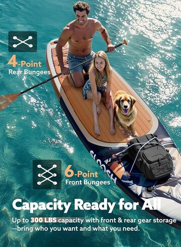 SLOOSH Inflatable Stand Up Paddle Board, 10'6" Inflatable Paddle Boards with Premium Accessories, Non-Slip EVA Deck, Ultra-Light Carry Bag Pump, Meander SUP for Youth & Adults in Kuwait